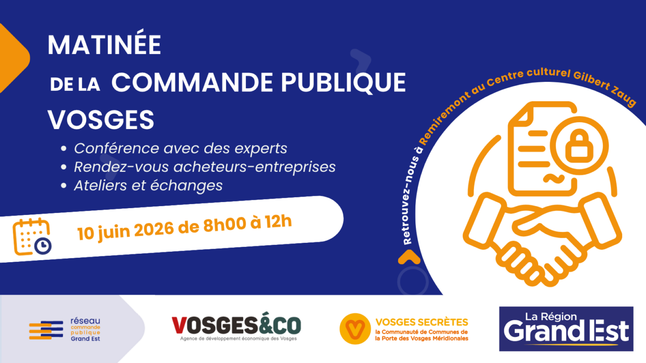 matinée de la commande publique vosges 10 juin 2026 à l'espace culturel Gilbert ZAug à remiremont à partir de 8h