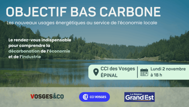 Affiche de l'événément conférence Objectif Bas carbone le 2 novembre à 18h
